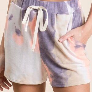✨NWT BiBi Tie Dye Terry Shorts with Drawstring
